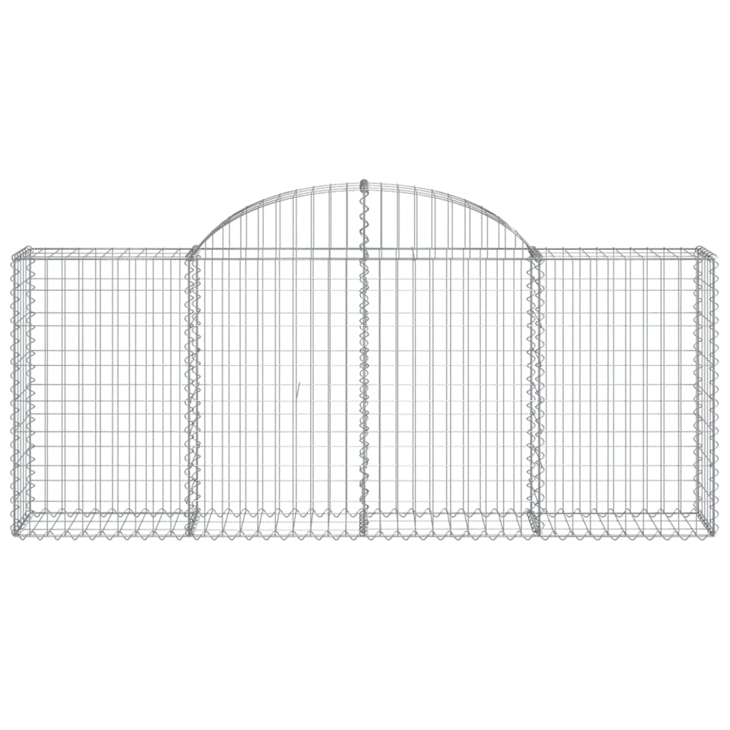 Gabionkurver buede 6 stk 200x30x80/100 cm galvanisert jern