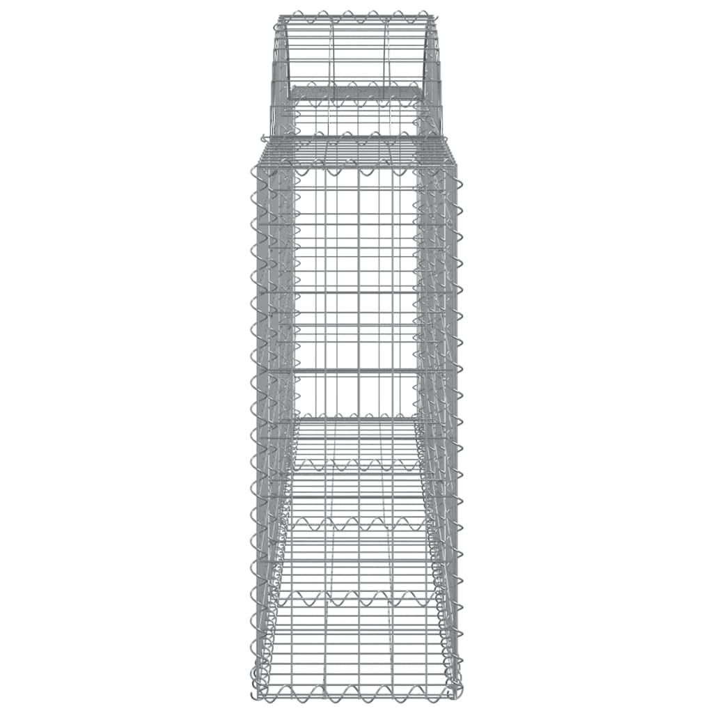 Gabionkurver buede 6 stk 200x30x80/100 cm galvanisert jern