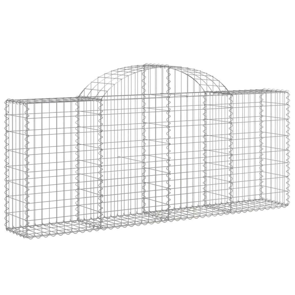 Gabionkurver buede 13 stk 200x30x80/100 cm galvanisert jern