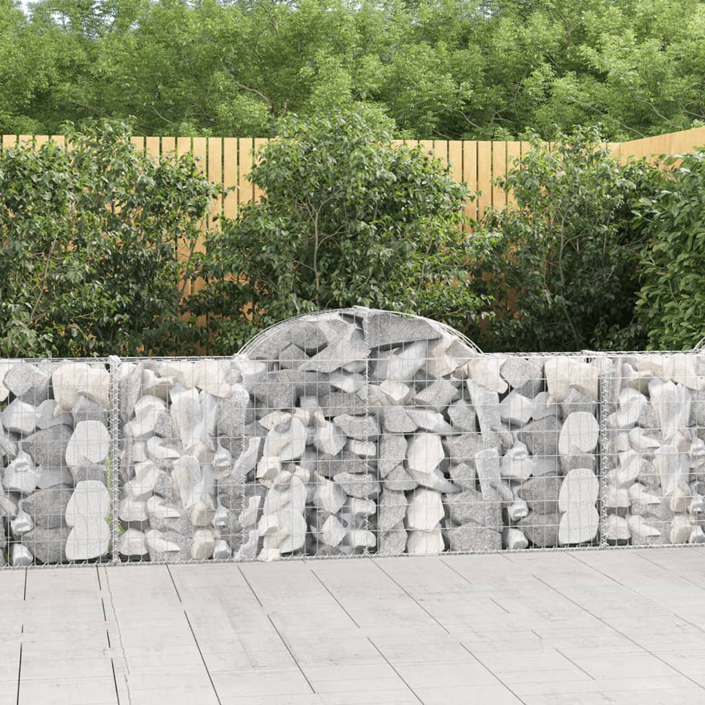 Gabionkurver buede 13 stk 200x30x80/100 cm galvanisert jern
