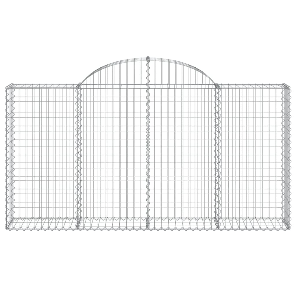 Gabionkurver buede 3 stk 200x30x100/120 cm galvanisert jern