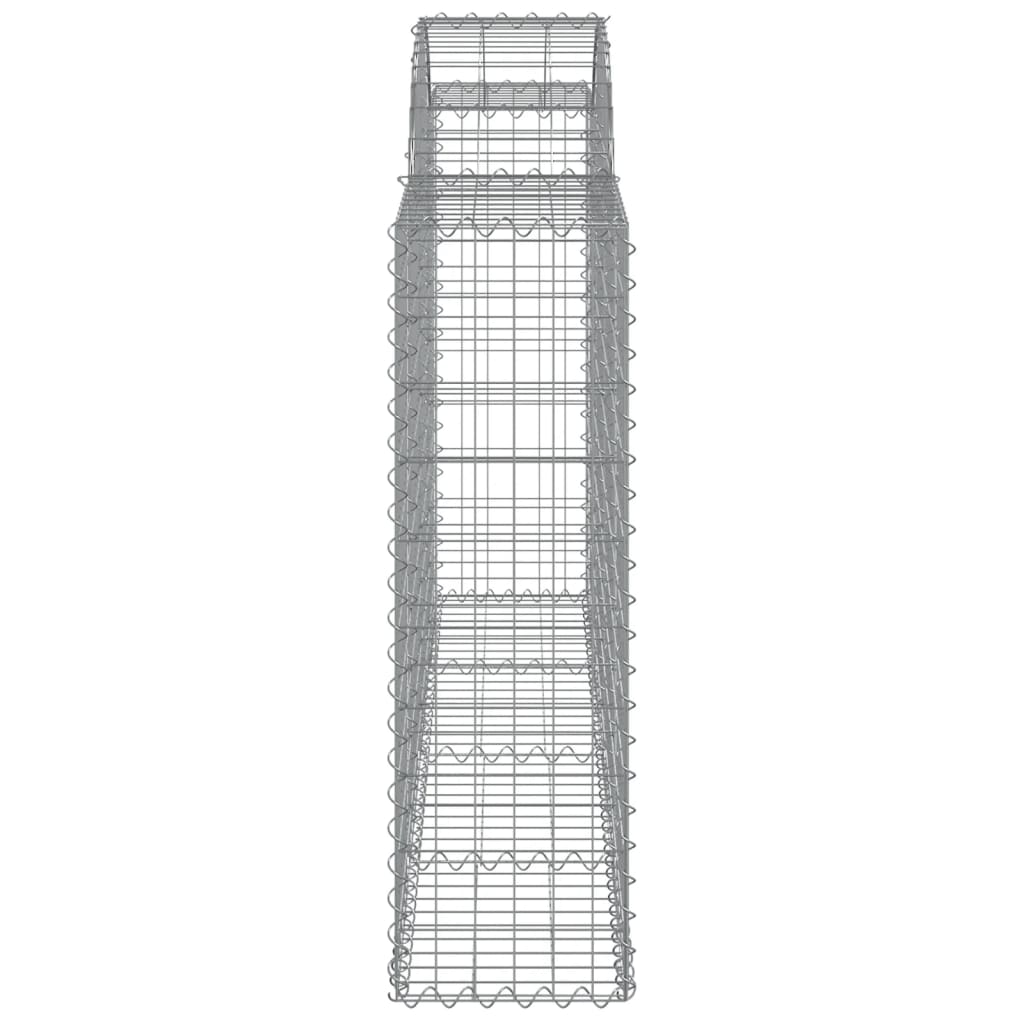 Gabionkurver buede 3 stk 200x30x100/120 cm galvanisert jern