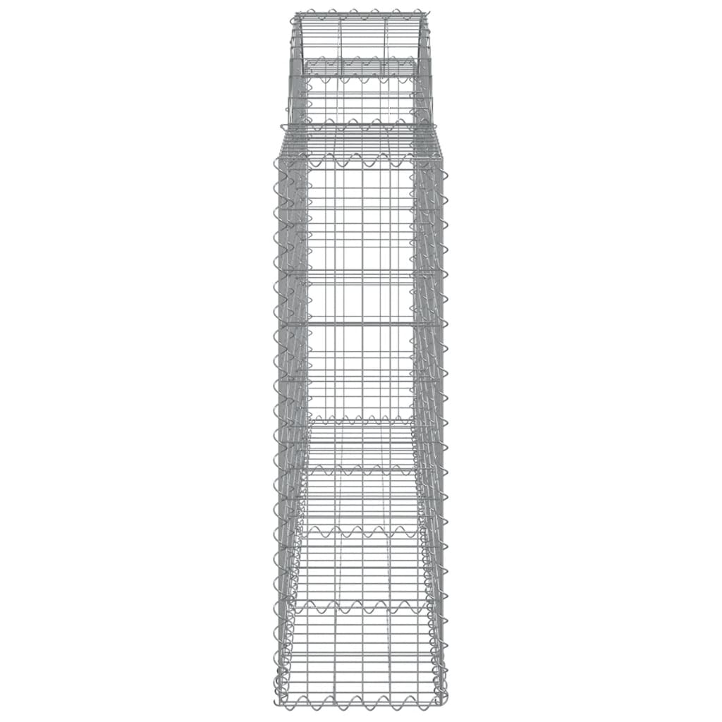Gabionkurver buede 4 stk 200x30x100/120 cm galvanisert jern