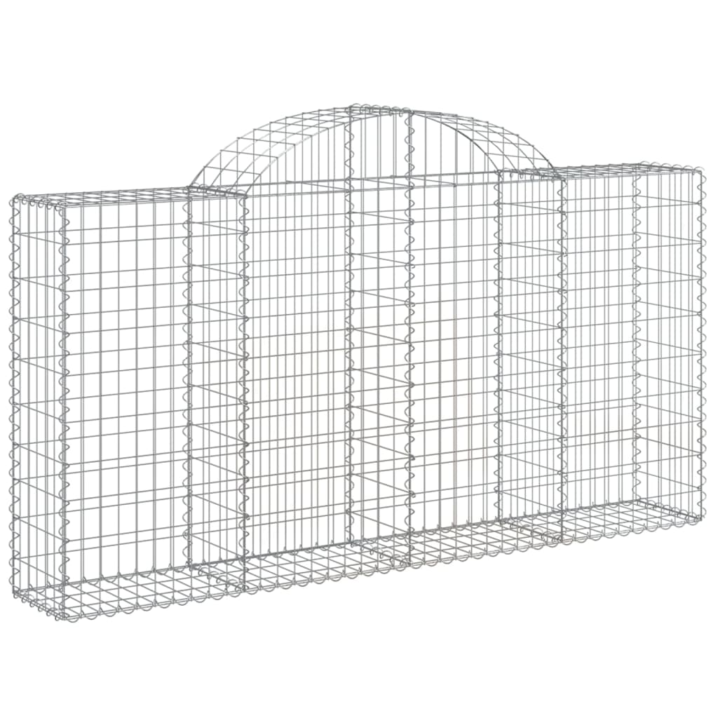 Gabionkurver buede 5 stk 200x30x100/120 cm galvanisert jern