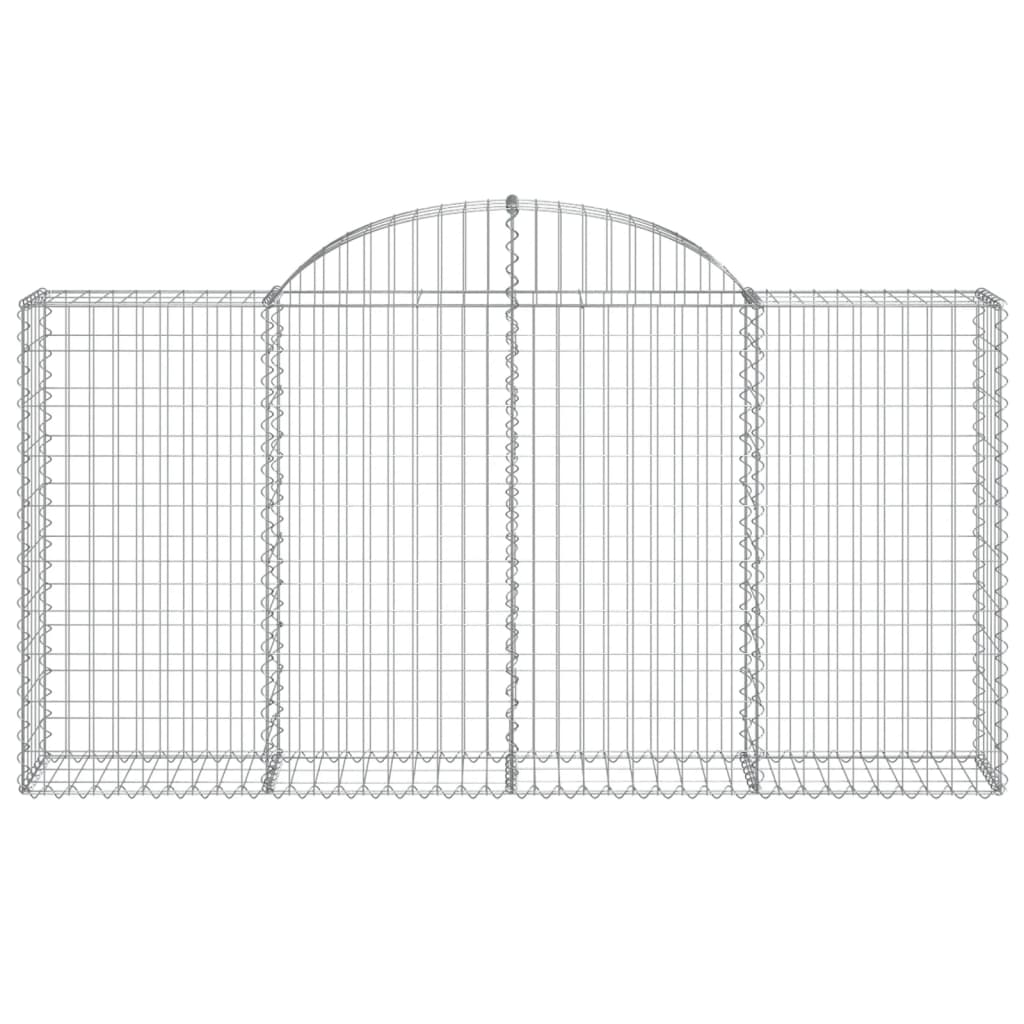 Gabionkurver buede 5 stk 200x30x100/120 cm galvanisert jern