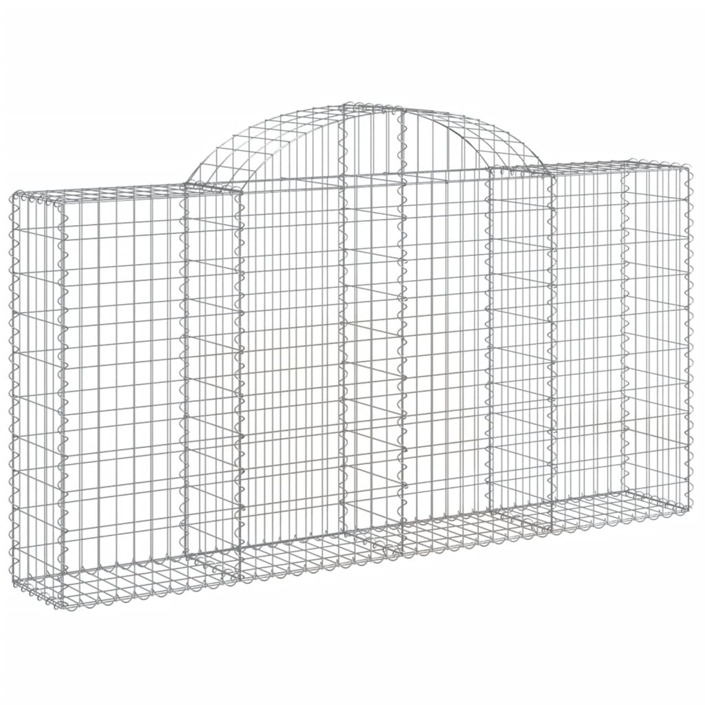 Gabionkurver buede 25 stk 200x30x100/120 cm galvanisert jern