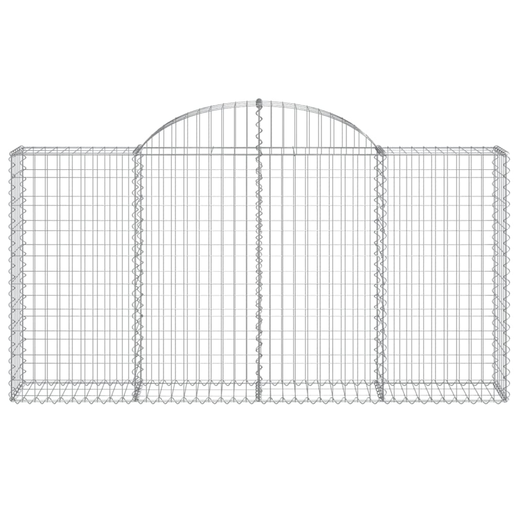 Gabionkurver buede 25 stk 200x30x100/120 cm galvanisert jern