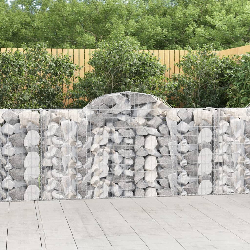 Gabionkurver buede 25 stk 200x30x100/120 cm galvanisert jern