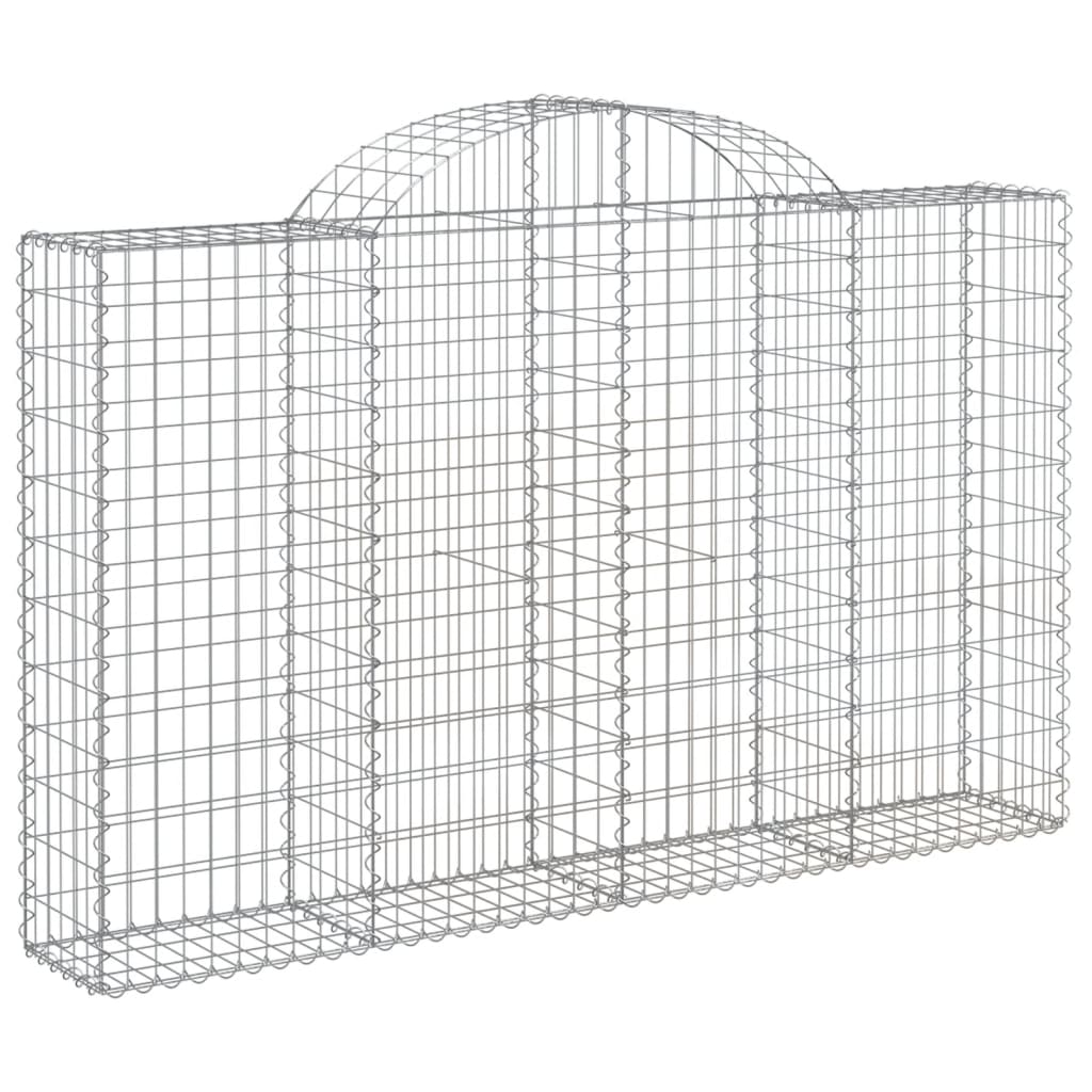Gabionkurver buede 6 stk 200x30x120/140 cm galvanisert jern