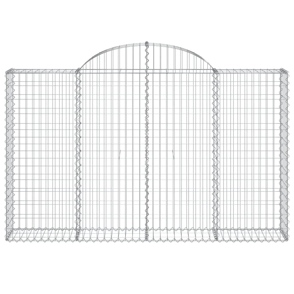 Gabionkurver buede 6 stk 200x30x120/140 cm galvanisert jern