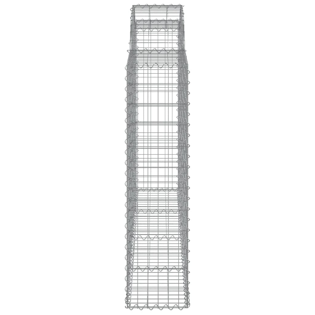 Gabionkurver buede 6 stk 200x30x120/140 cm galvanisert jern