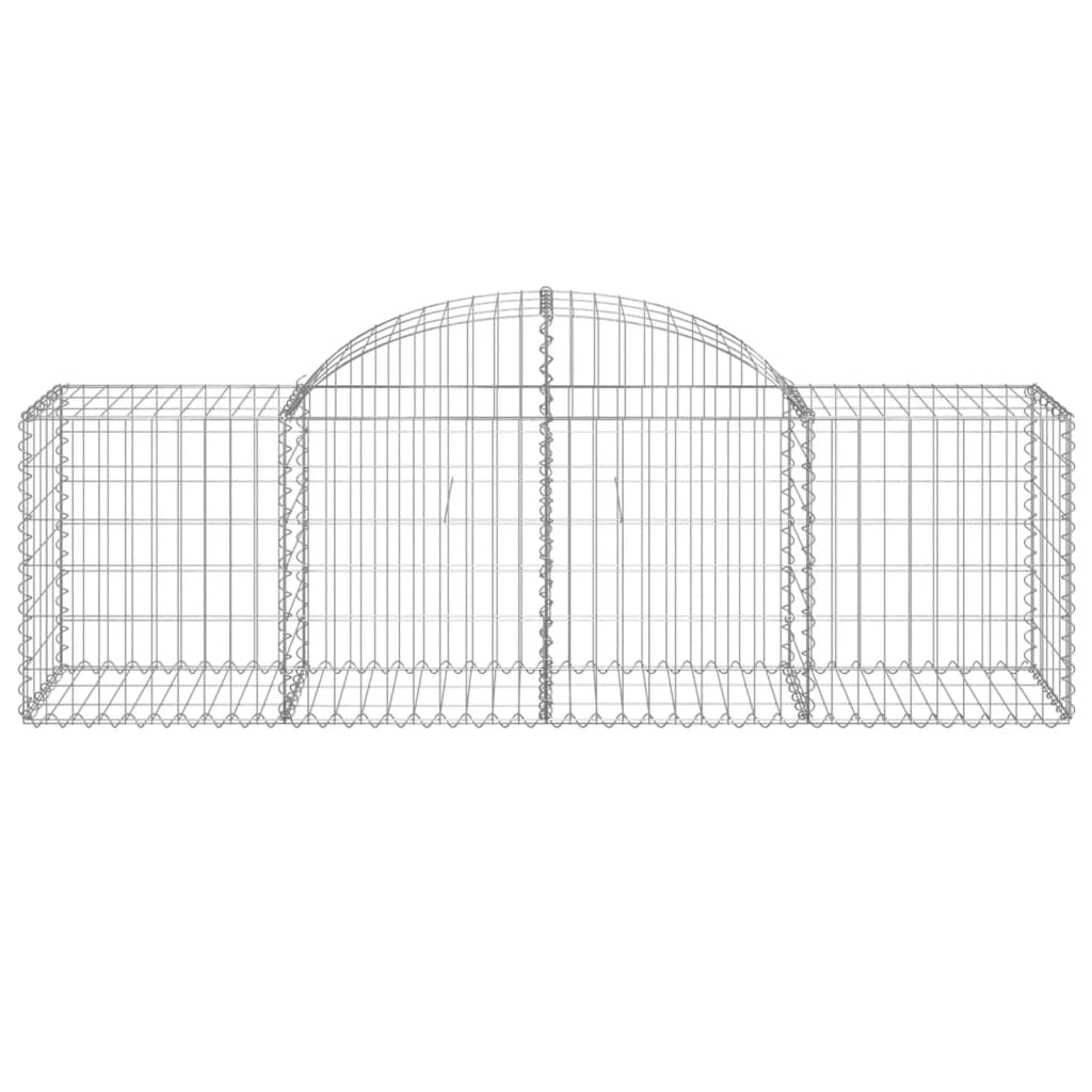 Gabionkurver buede 2 stk 200x50x60/80 cm galvanisert jern