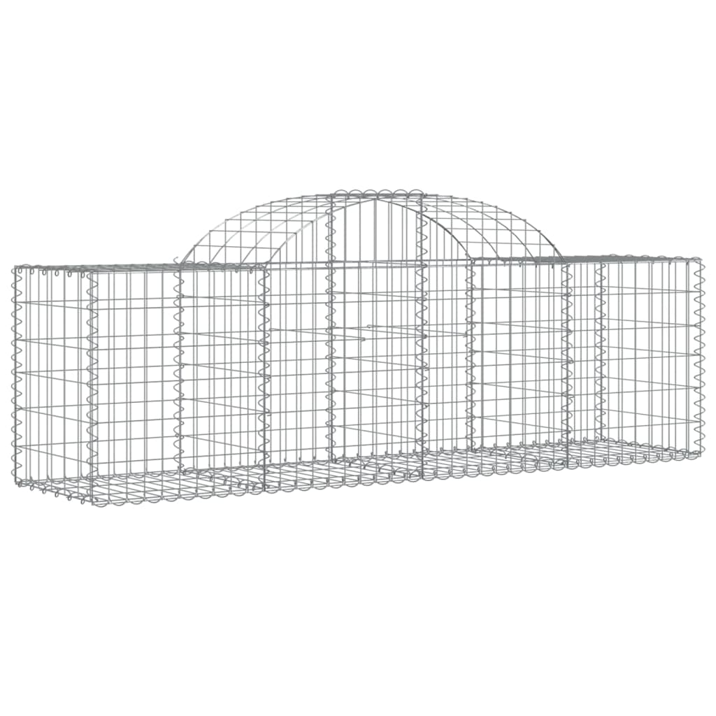 Gabionkurver buede 18 stk 200x50x60/80 cm galvanisert jern