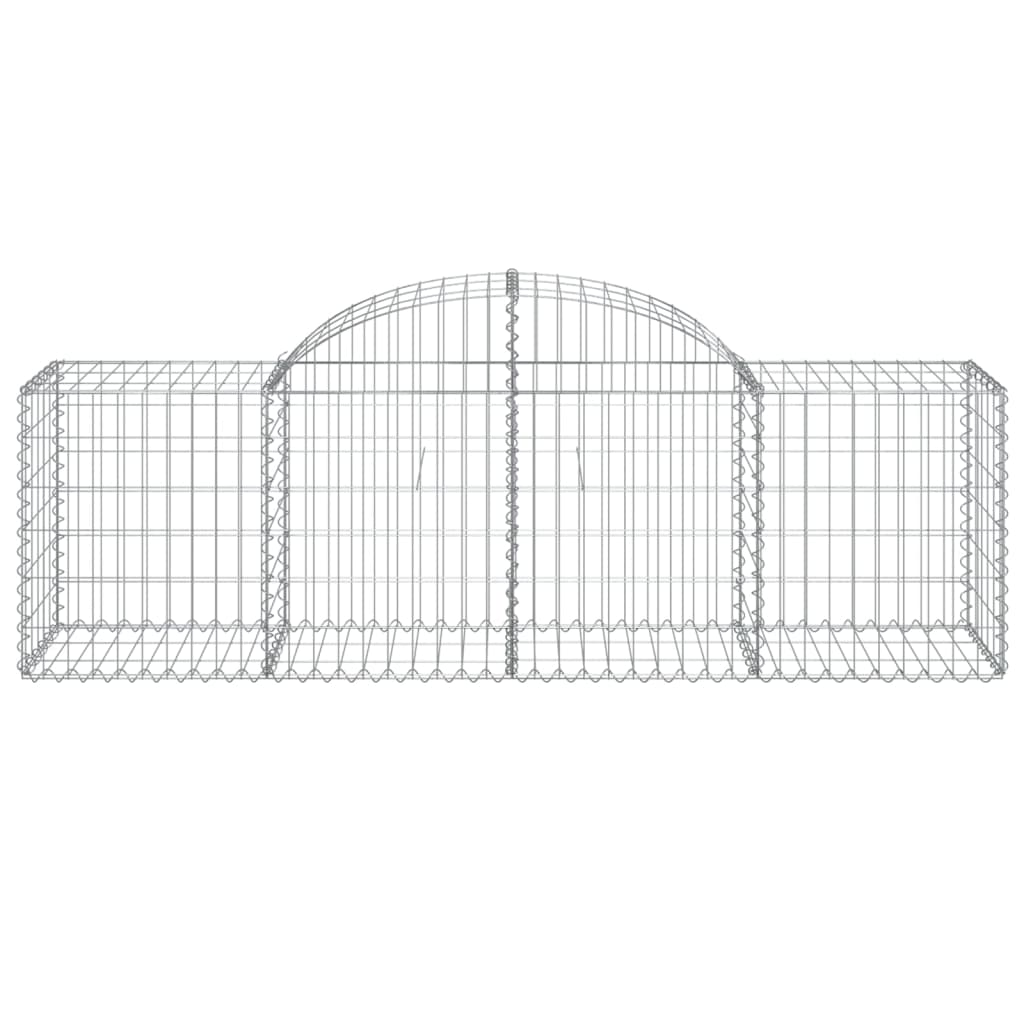 Gabionkurver buede 18 stk 200x50x60/80 cm galvanisert jern