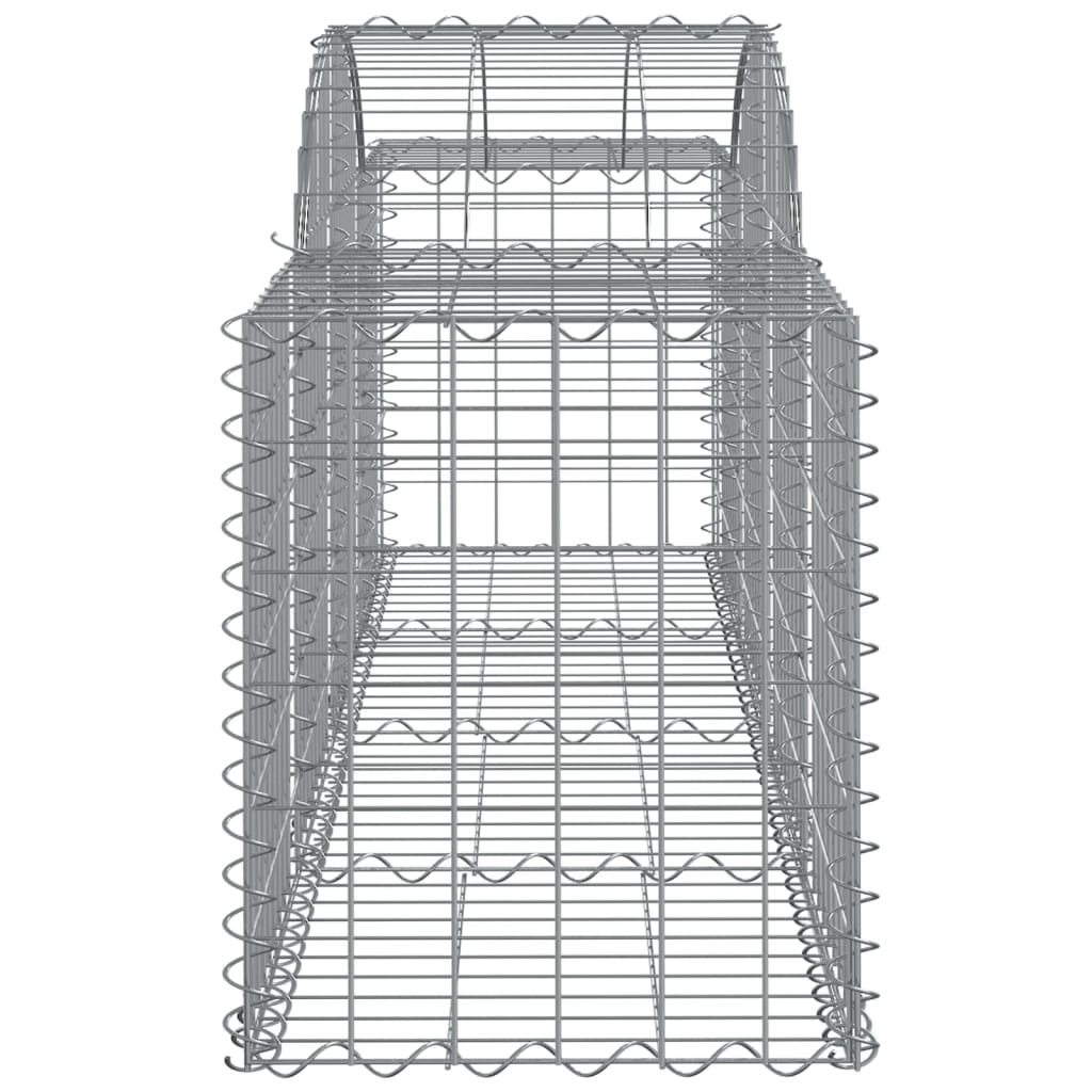 Gabionkurver buede 18 stk 200x50x60/80 cm galvanisert jern