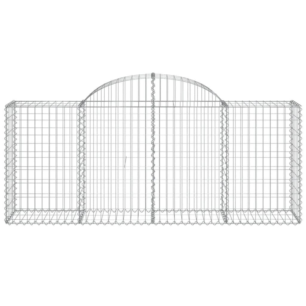 Gabionkurver buede 25 stk 200x50x80/100 cm galvanisert jern