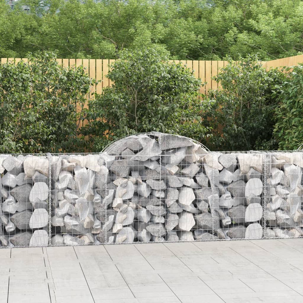 Gabionkurver buede 25 stk 200x50x80/100 cm galvanisert jern