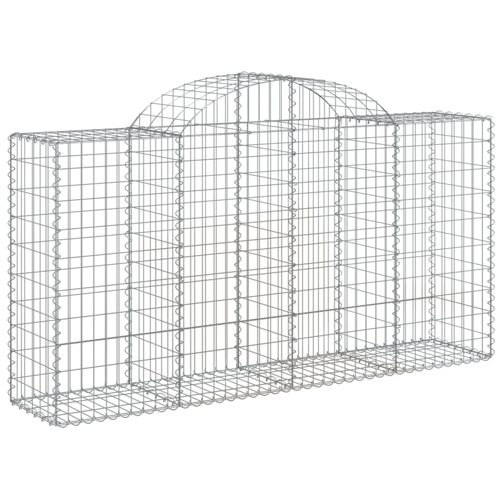 Gabionkurver buede 9 stk 200x50x100/120 cm galvanisert jern