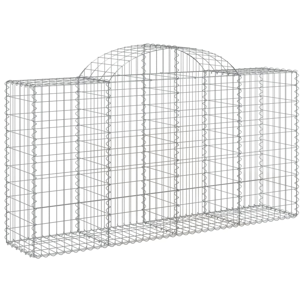 Gabionkurver buede 14 stk 200x50x100/120 cm galvanisert jern