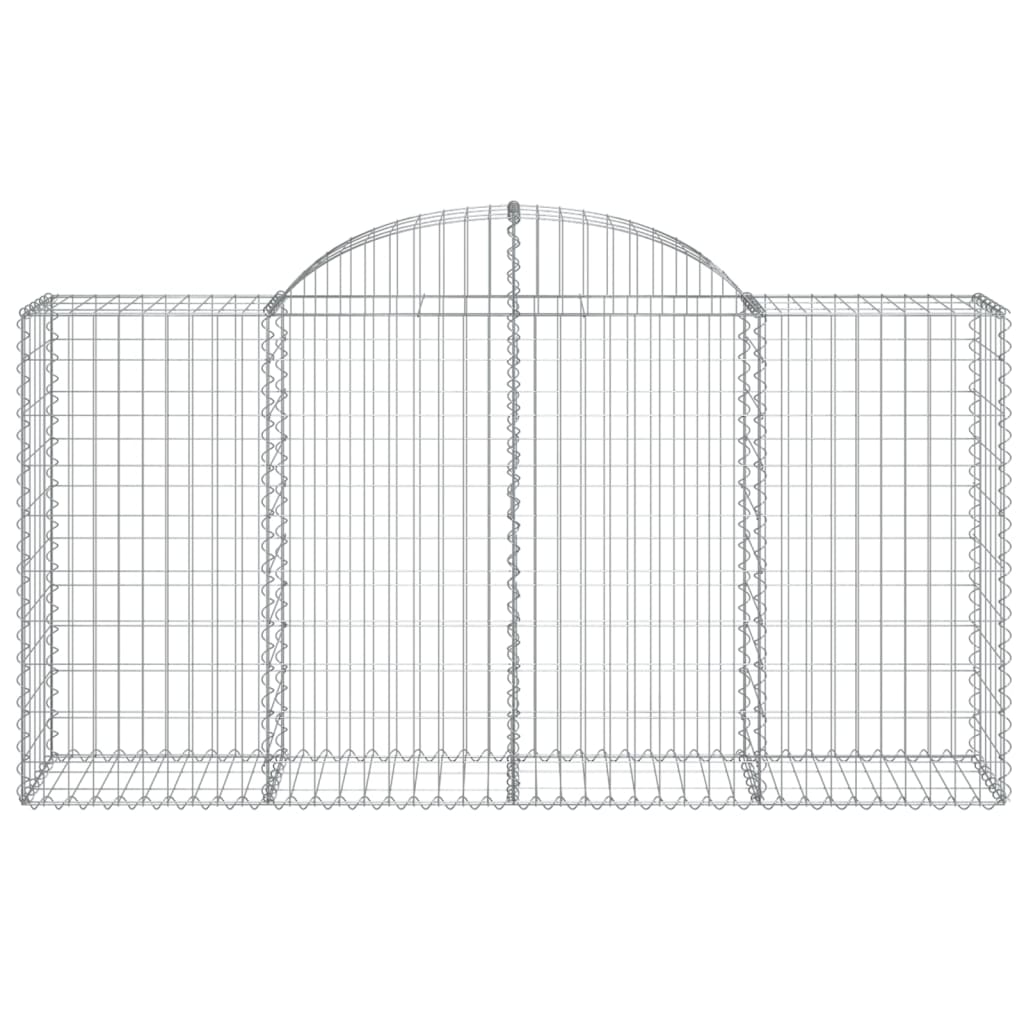 Gabionkurver buede 14 stk 200x50x100/120 cm galvanisert jern