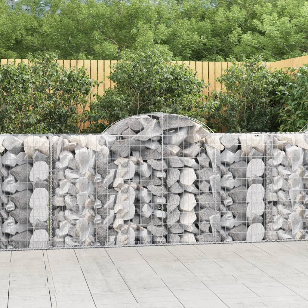 Gabionkurver buede 14 stk 200x50x100/120 cm galvanisert jern