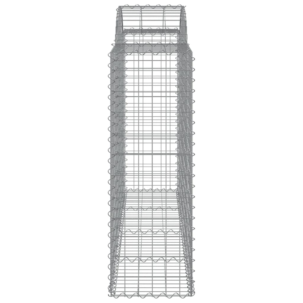 Gabionkurver buede 2 stk 200x50x120/140 cm galvanisert jern