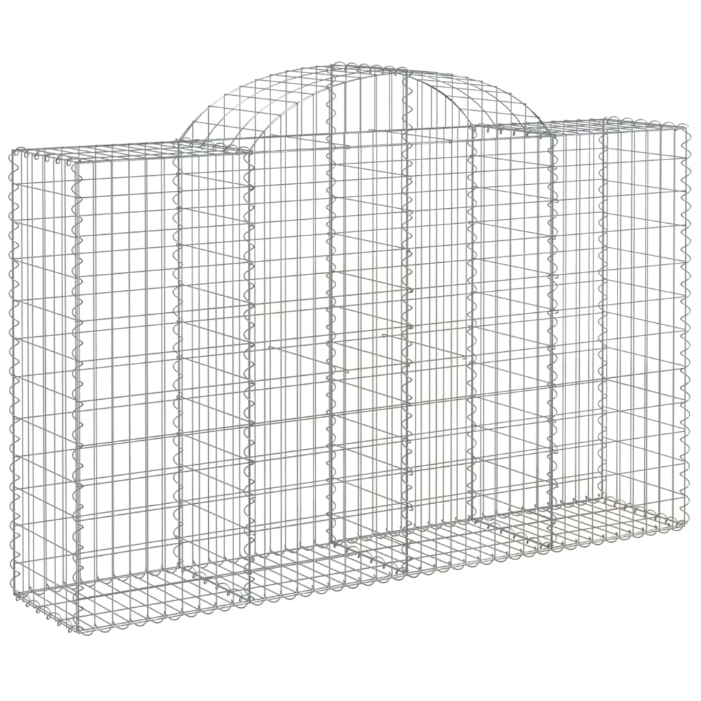 Gabionkurver buede 7 stk 200x50x120/140 cm galvanisert jern