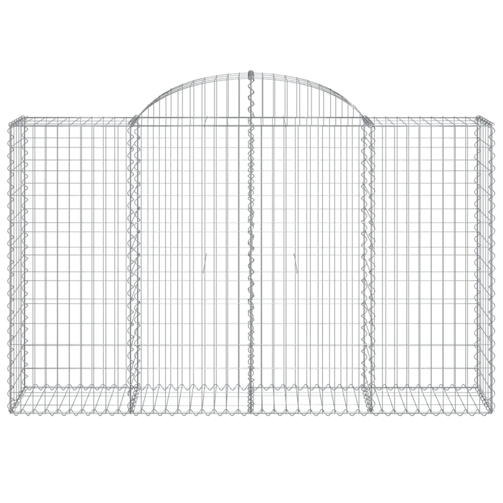 Gabionkurver buede 7 stk 200x50x120/140 cm galvanisert jern