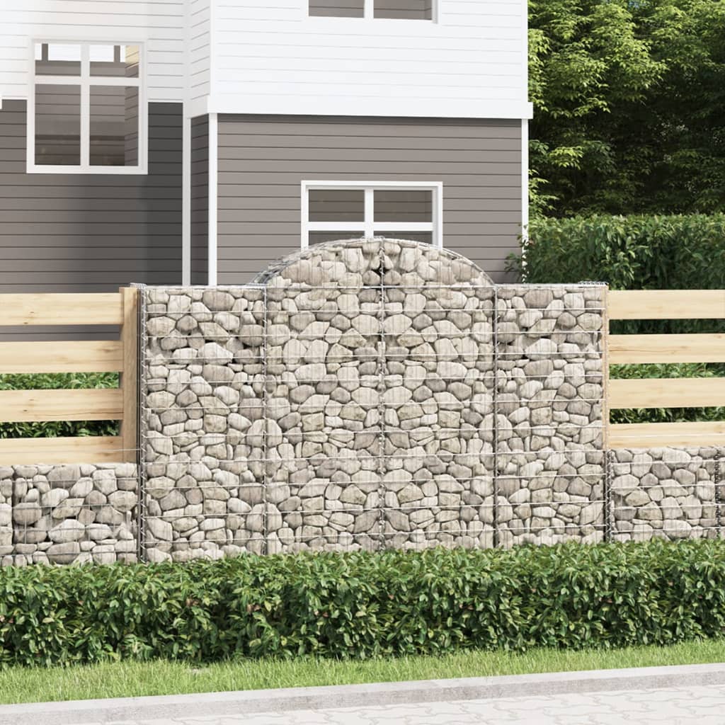 Gabionkurver buede 20 stk 200x50x140/160 cm galvanisert jern