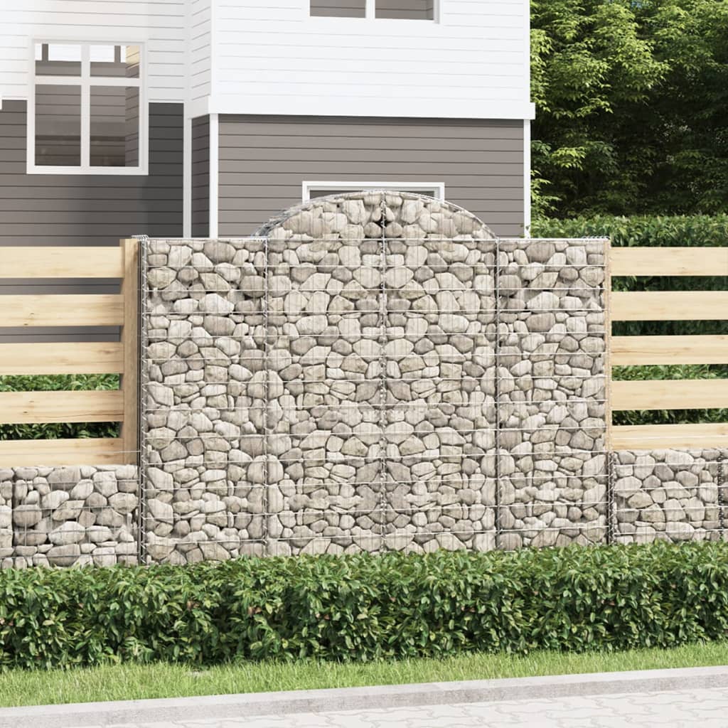 Gabionkurver buede 20 stk 200x50x160/180 cm galvanisert jern
