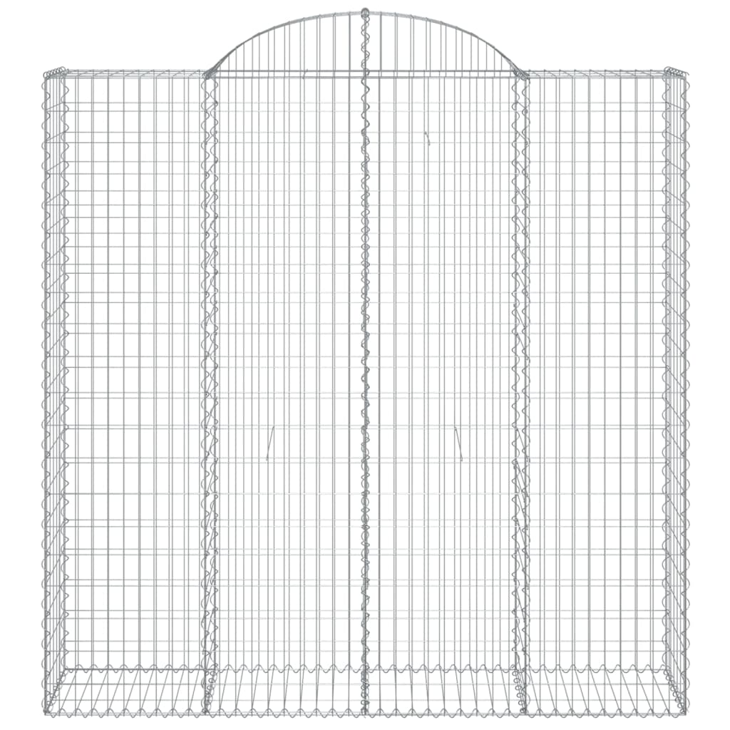 Gabionkurver buede 7 stk 200x50x200/220 cm galvanisert jern