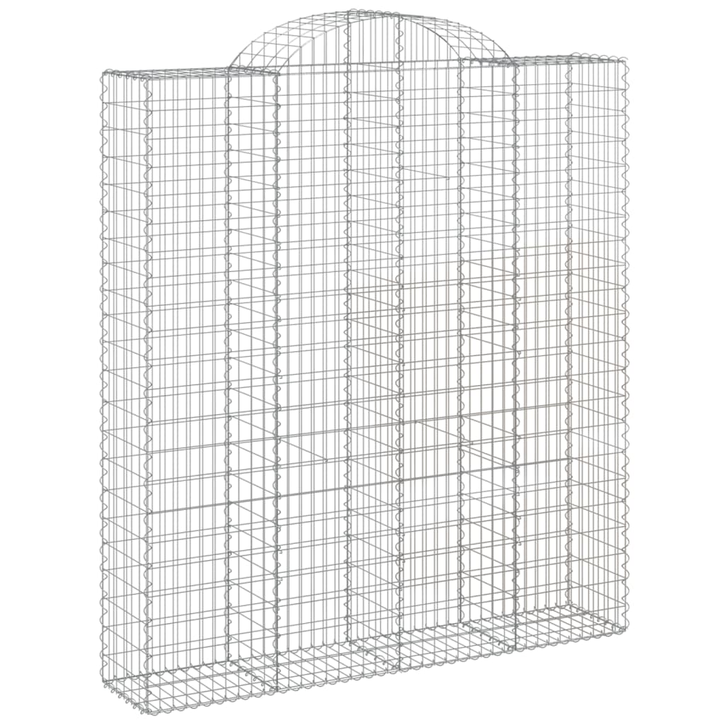 Gabionkurver buede 7 stk 200x50x220/240 cm galvanisert jern