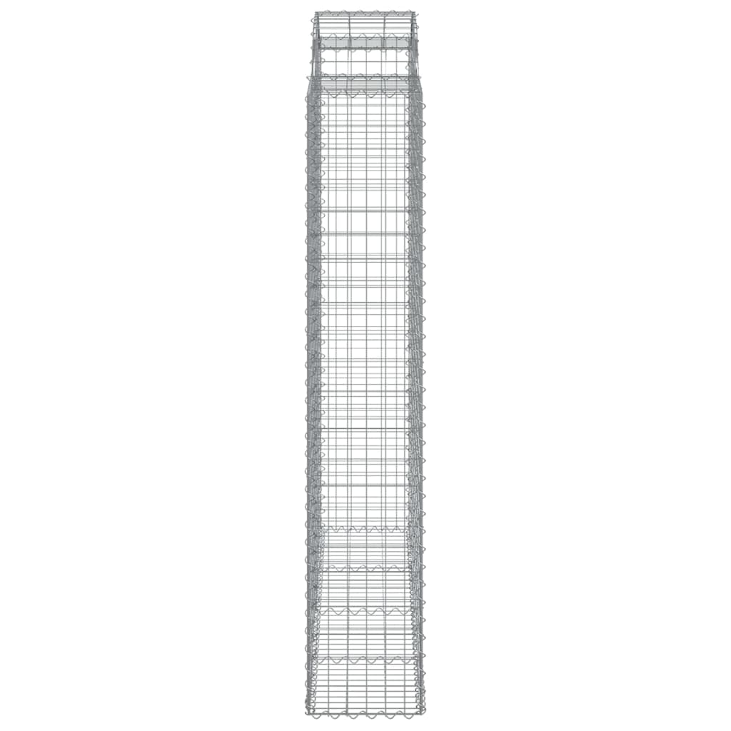 Gabionkurver buede 7 stk 200x50x220/240 cm galvanisert jern