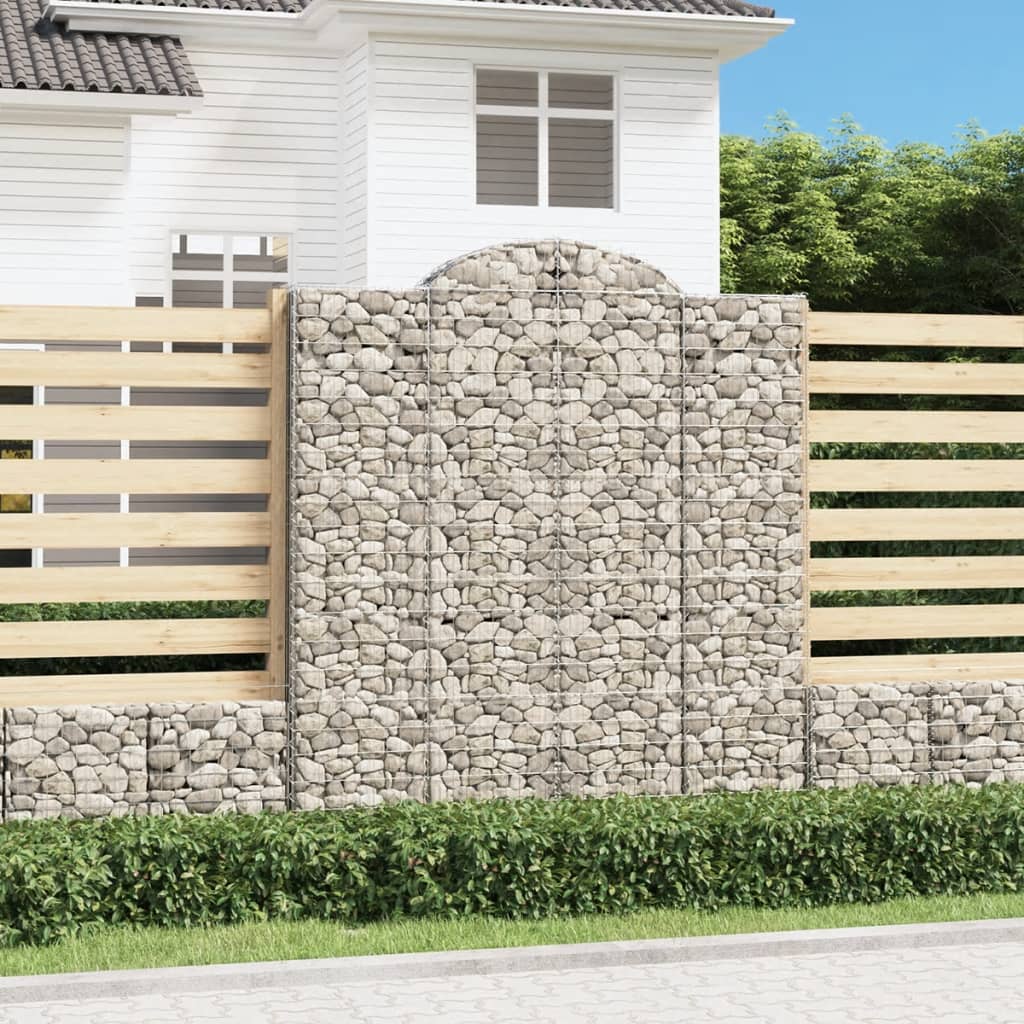 Gabionkurver buede 11 stk 200x50x220/240 cm galvanisert jern