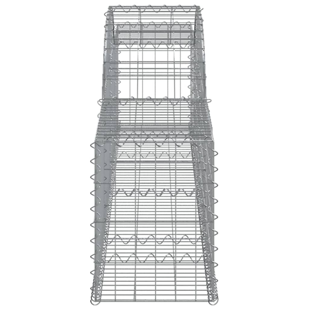 Gabionkurver buede 3 stk 300x30x40/60 cm galvanisert jern