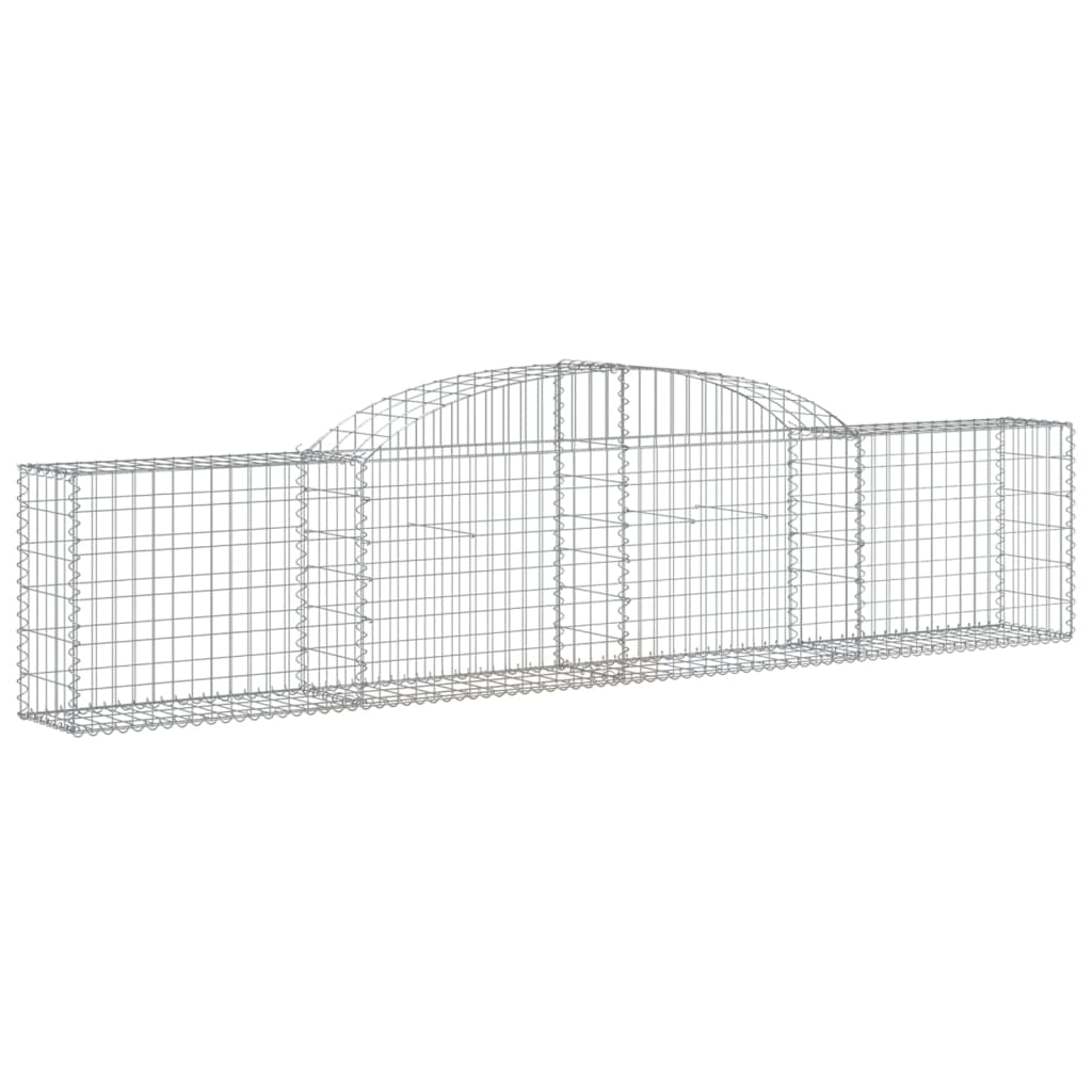 Gabionkurver buede 6 stk 300x30x60/80 cm galvanisert jern