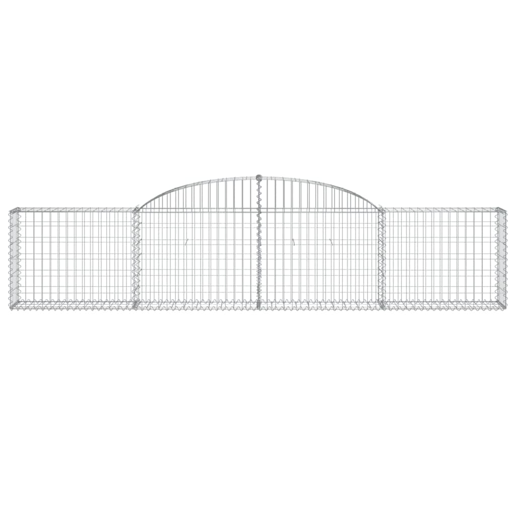 Gabionkurver buede 6 stk 300x30x60/80 cm galvanisert jern