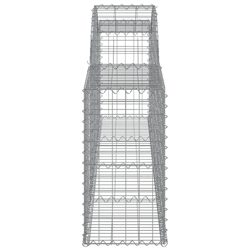 Gabionkurver buede 6 stk 300x30x60/80 cm galvanisert jern