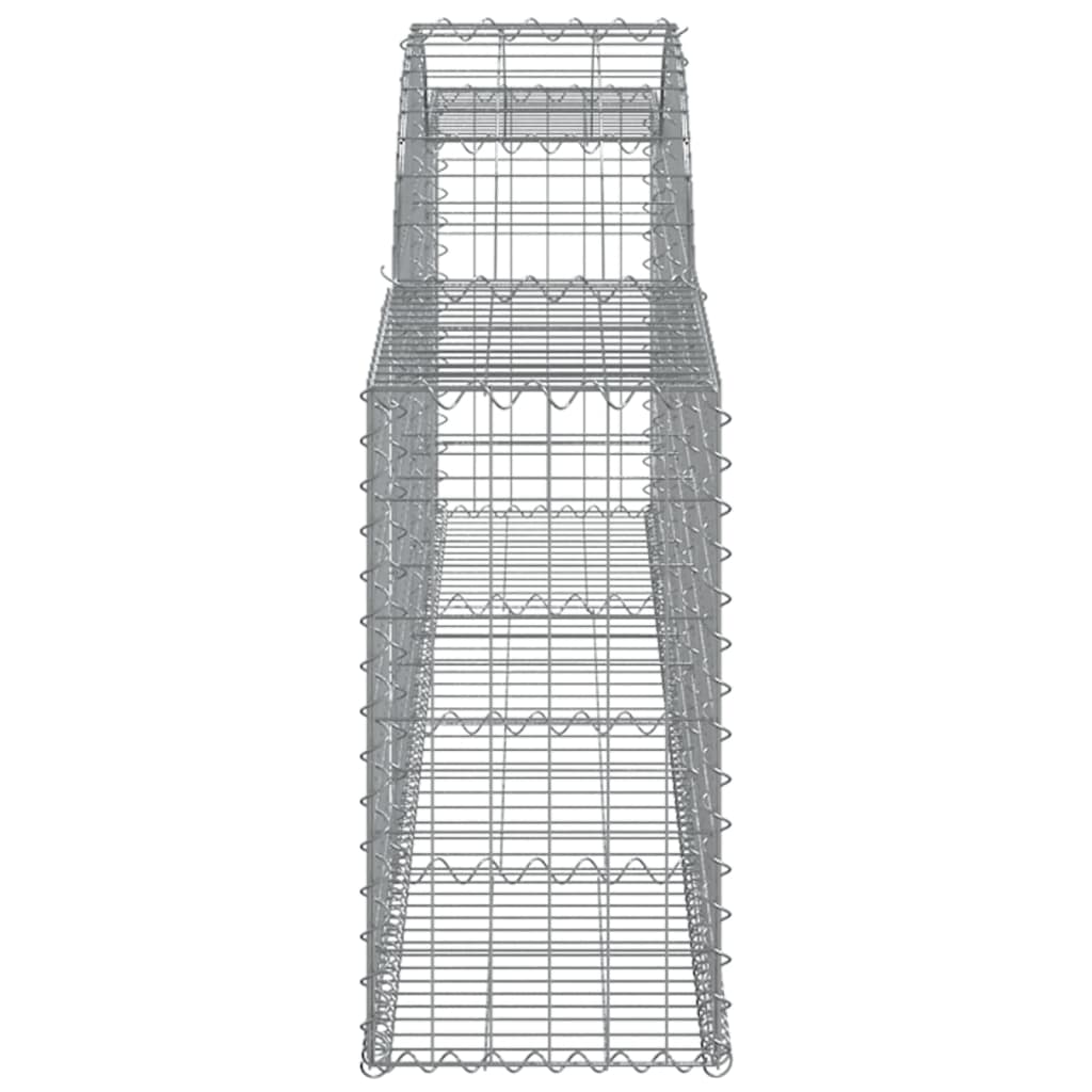 Gabionkurver buede 17 stk 300x30x60/80 cm galvanisert jern
