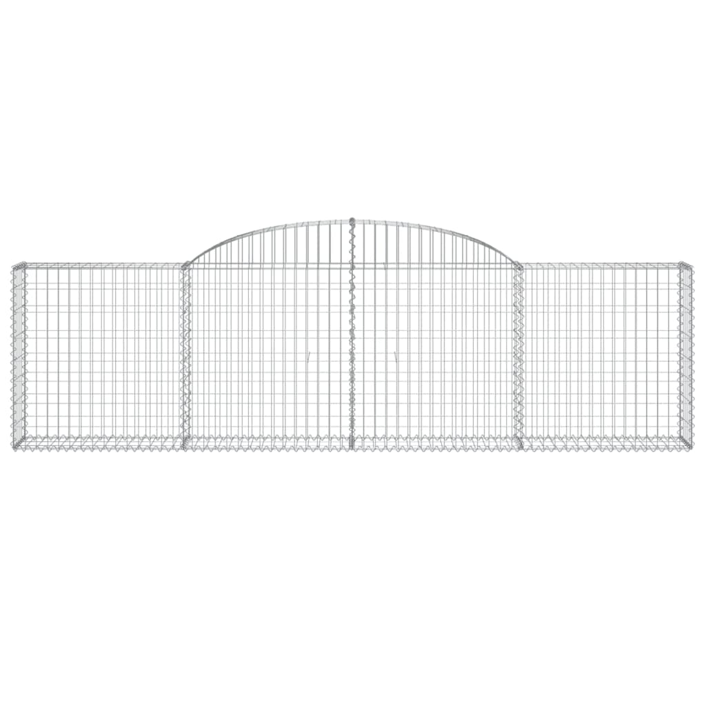 Gabionkurver buede 15 stk 300x30x80/100 cm galvanisert jern