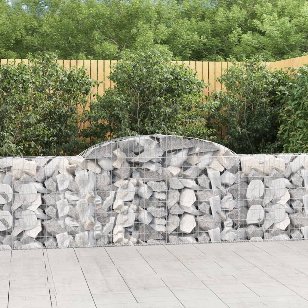 Gabionkurver buede 30 stk 300x30x80/100 cm galvanisert jern