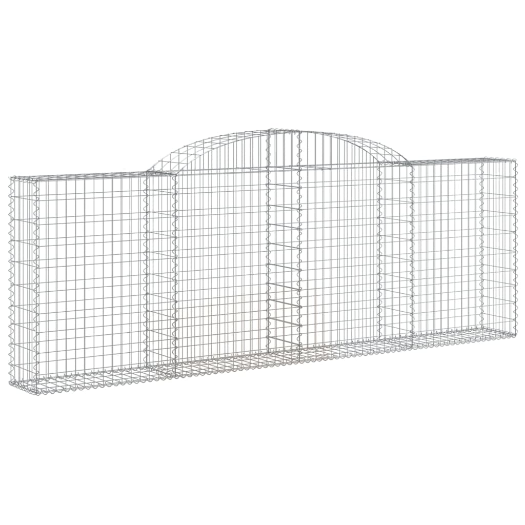 Gabionkurver buede 2 stk 300x30x100/120 cm galvanisert jern
