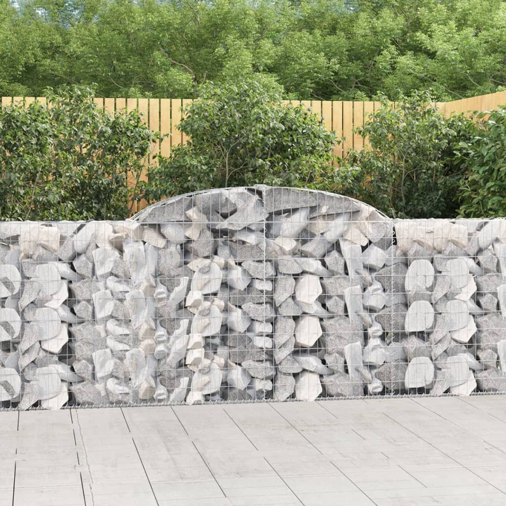 Gabionkurver buede 25 stk 300x30x100/120 cm galvanisert jern