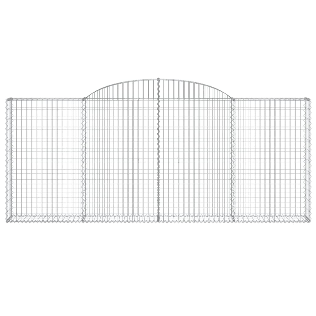 Gabionkurver buede 9 stk 300x30x120/140 cm galvanisert jern
