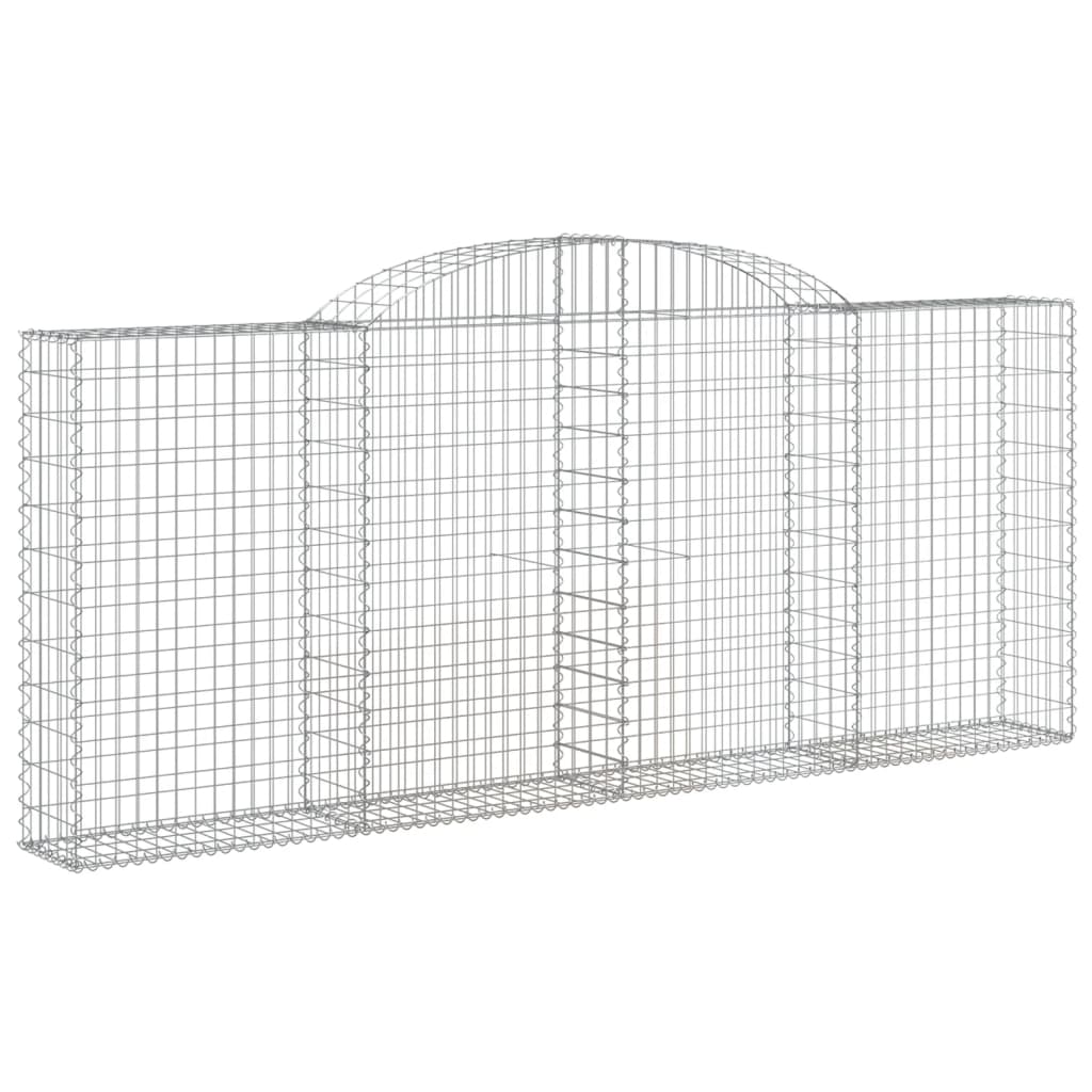 Gabionkurver buede 12 stk 300x30x120/140 cm galvanisert jern