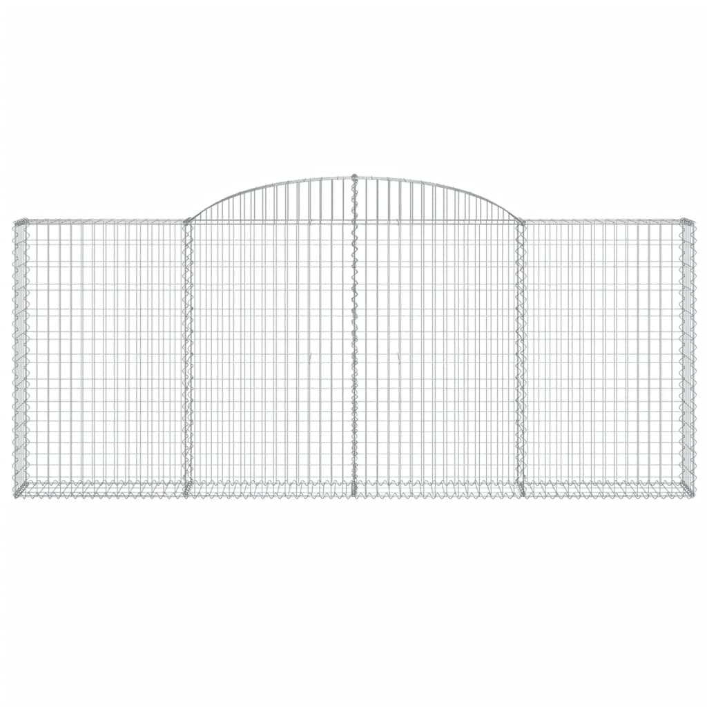 Gabionkurver buede 12 stk 300x30x120/140 cm galvanisert jern