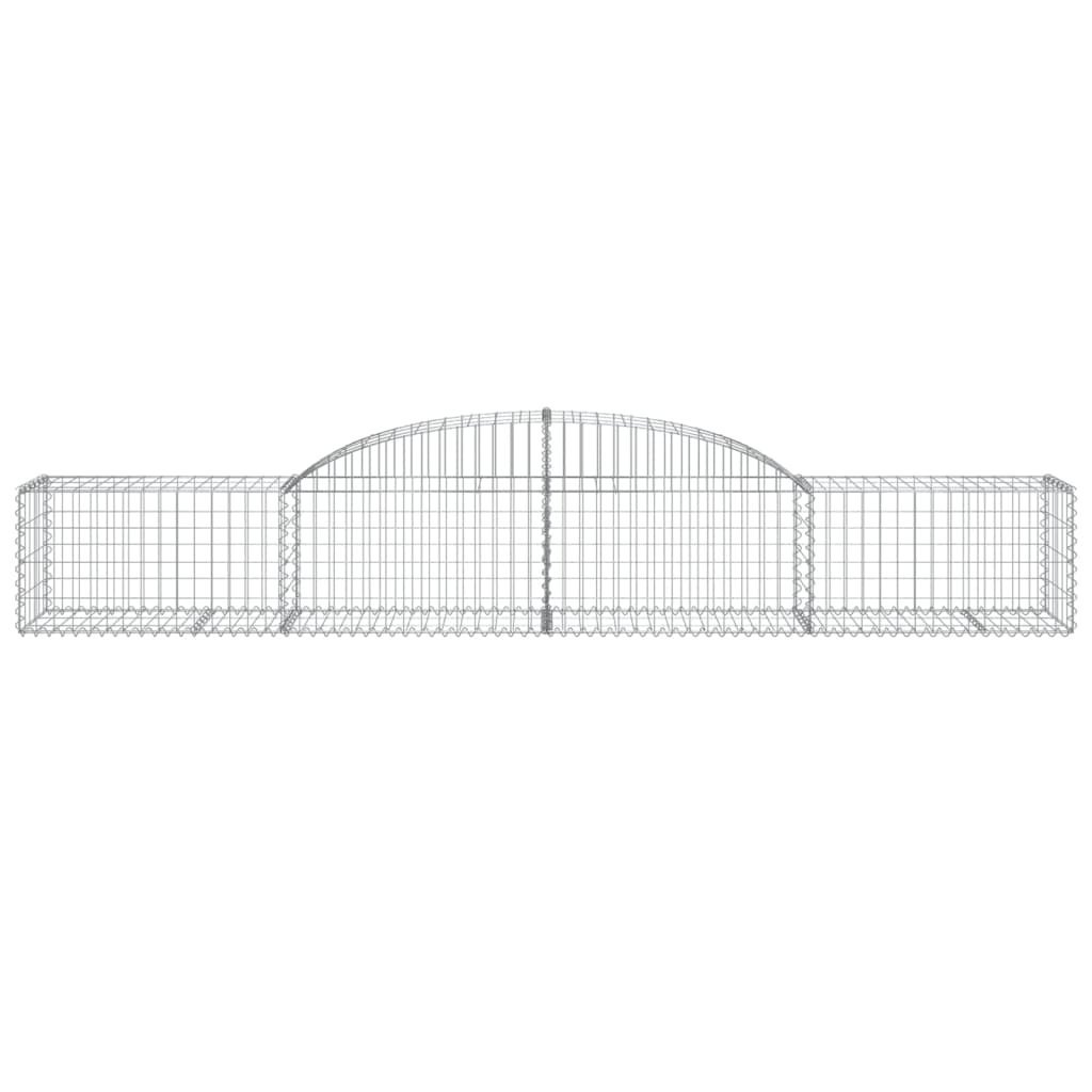 Gabionkurver buede 9 stk 300x50x40/60 cm galvanisert jern