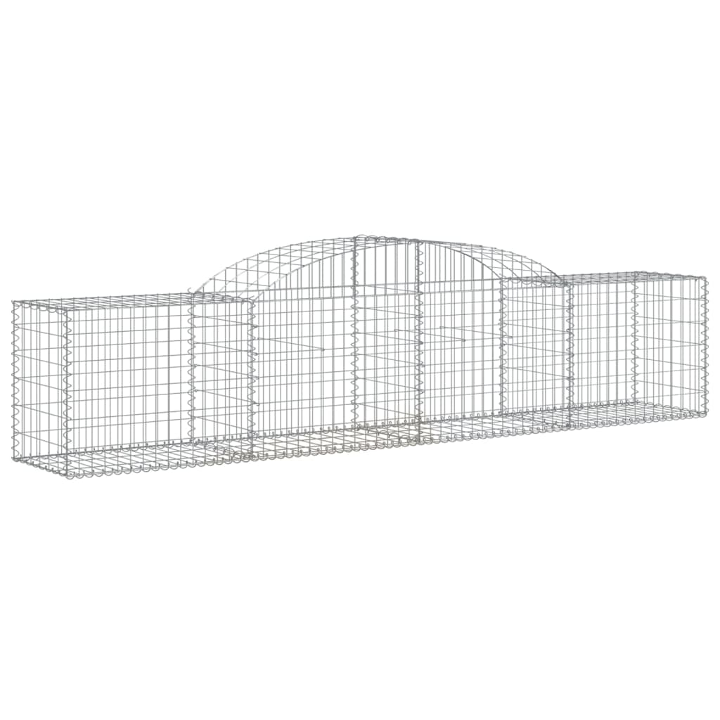 Gabionkurver buede 2 stk 300x50x60/80 cm galvanisert jern