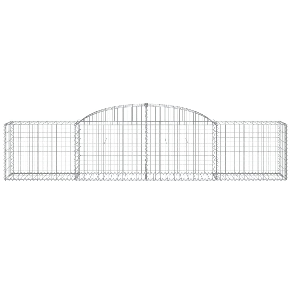 Gabionkurver buede 2 stk 300x50x60/80 cm galvanisert jern