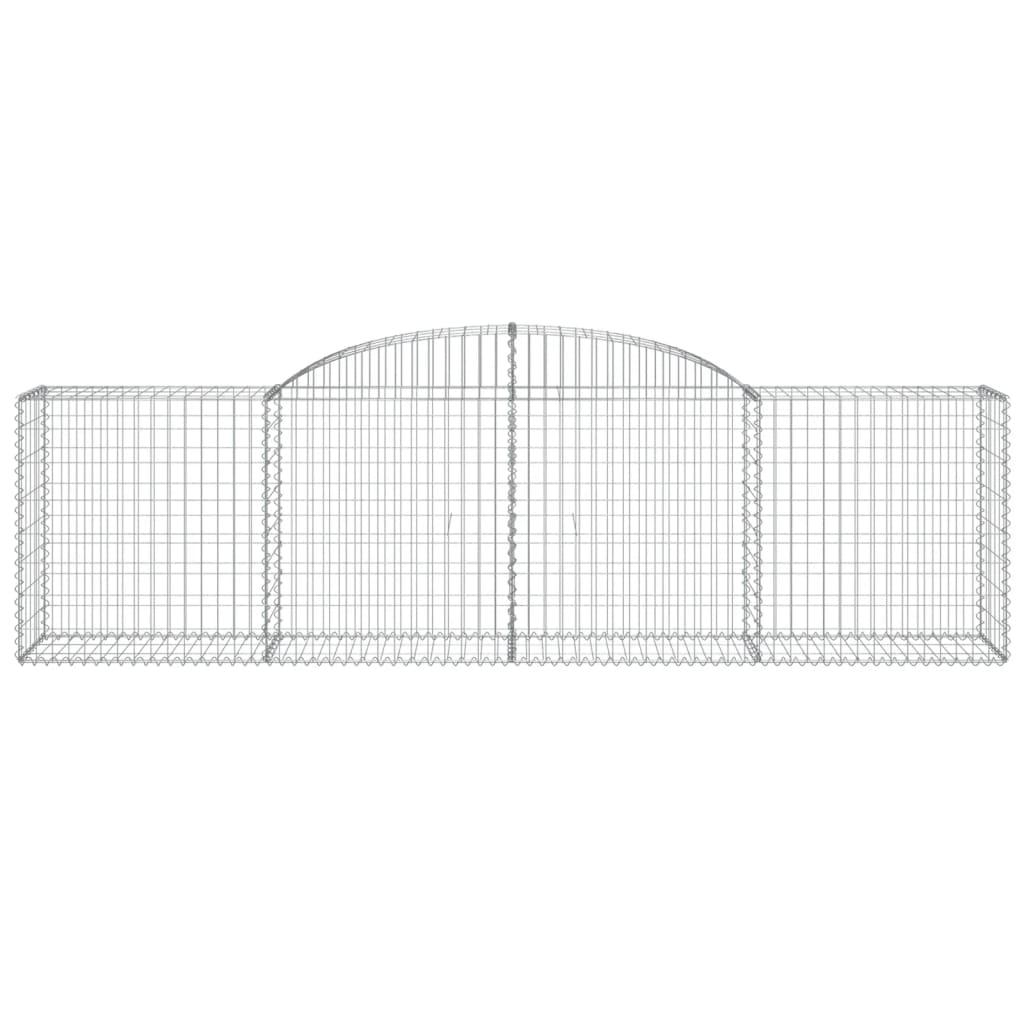 Gabionkurver buede 7 stk 300x50x80/100 cm galvanisert jern